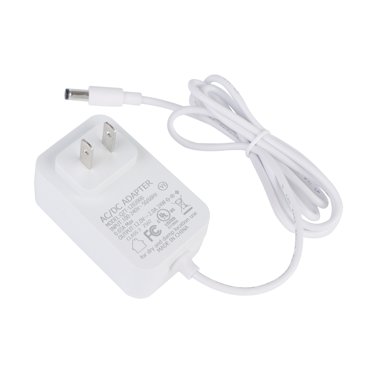 Factory Price OEM/ODM White 12V 2A Power Adapter US EU UK AU Plug 12 Volt 2 Amp AC/DC Adaptor Switching Power Supply