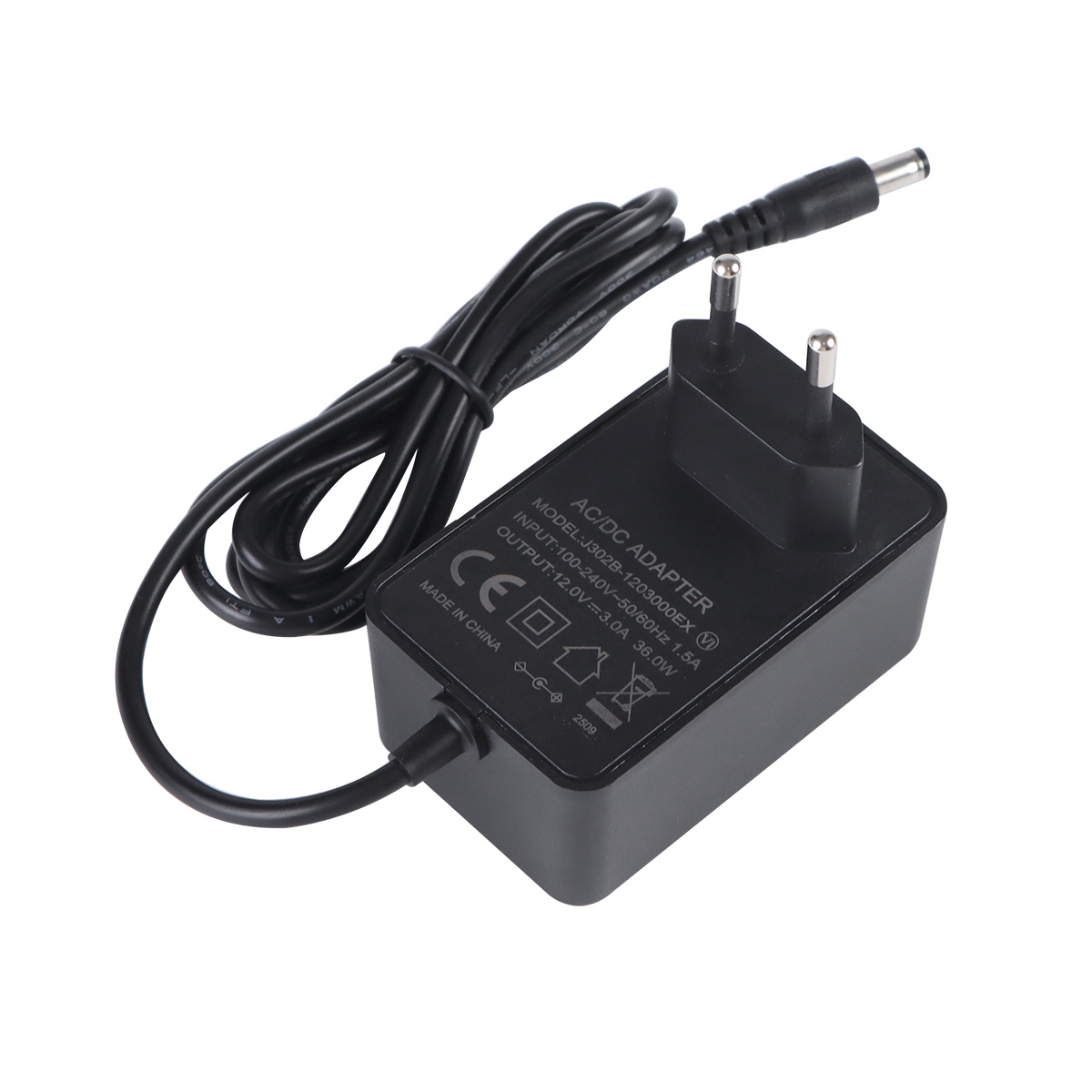 High Efficiency Level VI Power Adapter 12V 3A US EU UK AU Wall Plug AC/DC Charger Adaptor 12 Volt 3 Amp Power Supply